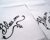 Set of 2 Hand Screened Mens Handkerchiefs, Blow Me
