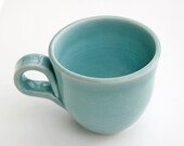 Wheel Thrown Porcelain Blue Coffee cup
