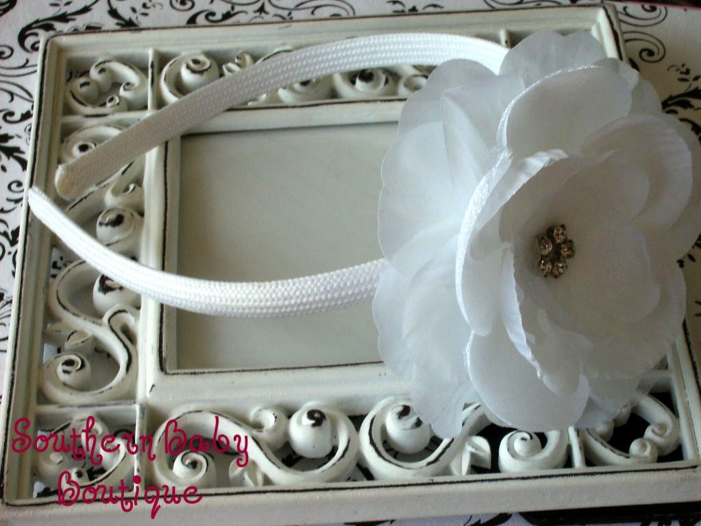 NEW ITEM----Rhinestone Flower Headband--------Tori