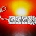 NEW BAZINGA....White  BaZnGa  zipper pull ... periodic table inspired jewelery