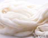 Pure Thickest and Thinest Chunky, Organic, HandSpun Undyed  Organic Extra Fine Merino Yarn, Extra Bulky 55 yards