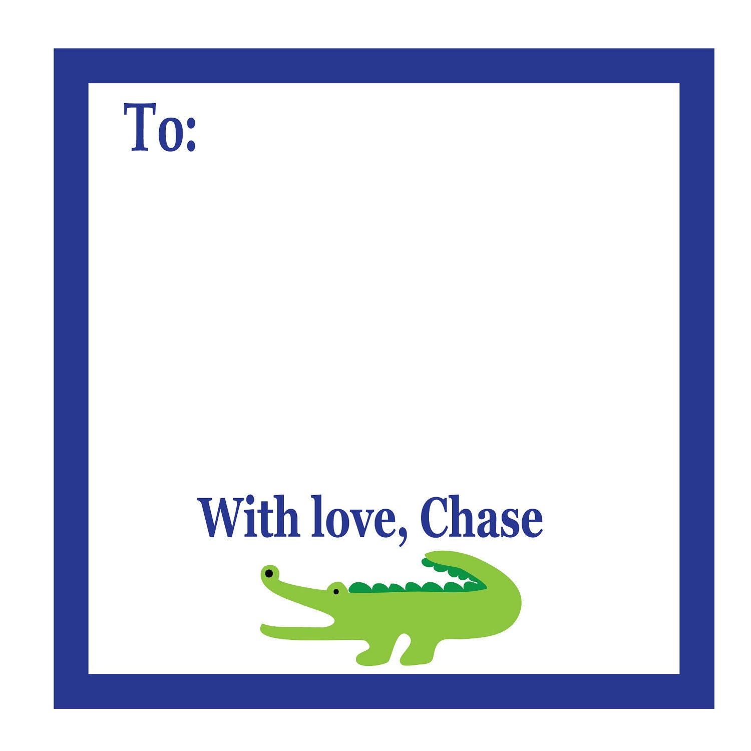 Personalized Stickers, Gift sticker,Alligator sticker,Favor, Treat Bag,Set of 24 Il_170x135