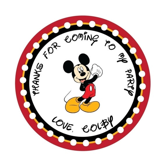 Personalized Stickers, Mouse, Boy, Girl, Polka dots,Birthday, Children, Kids, Party, Favor stickers,Personalized Sticker Labels Set OF 24 Il_570xn