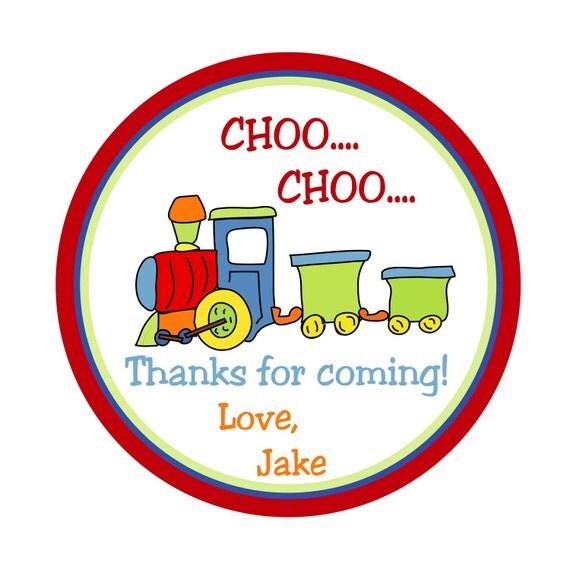 Personalized Stickers,Train,Stickers,Treat bag labels,Labels,Children, Kids, Favor, Set of 24 Il_570xn
