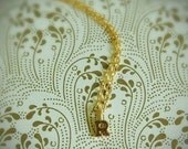 Tiny Letter Initial Monogram Charm Custom Gold