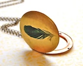 Vintage Feather Locket