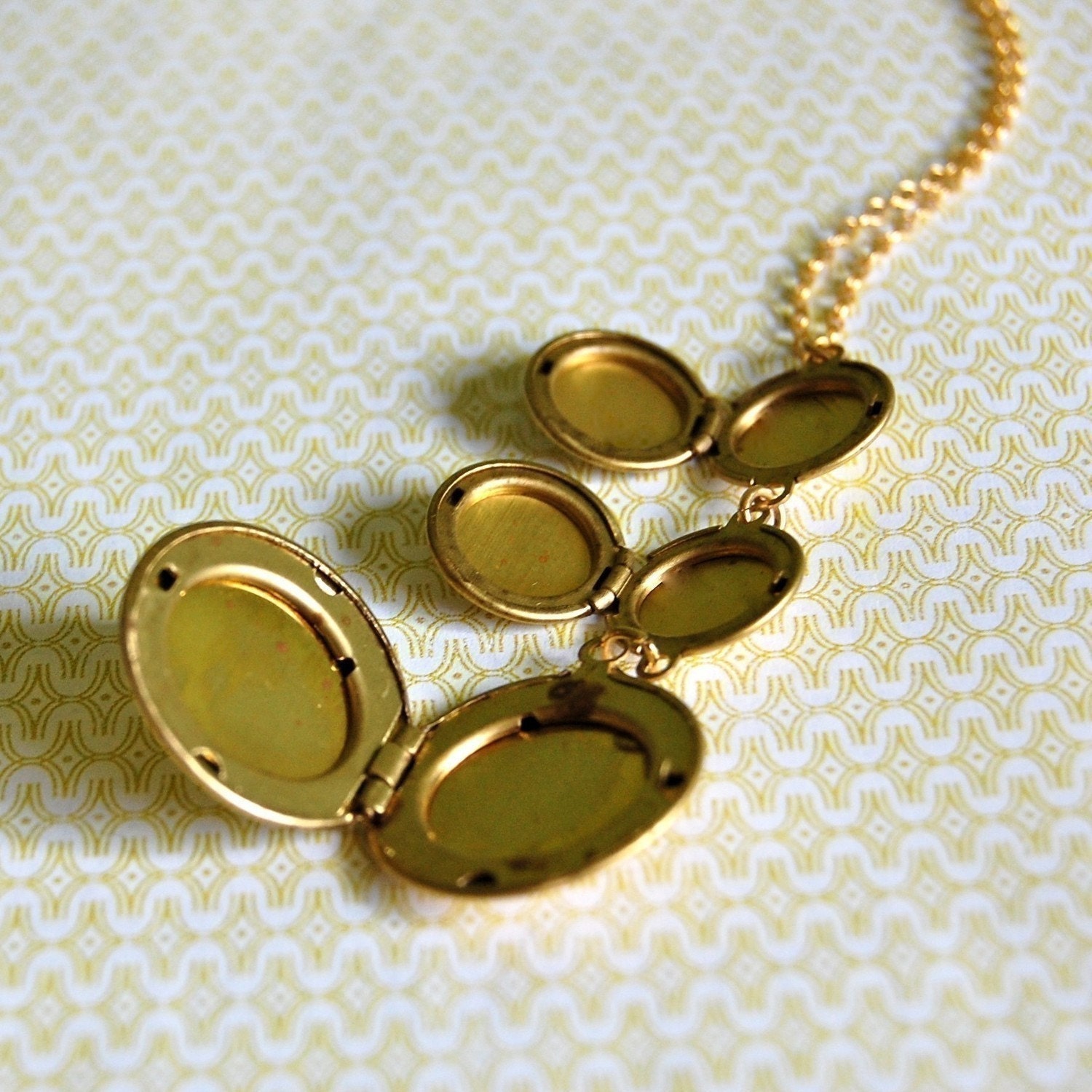 Vintage Lockets Trio Necklace