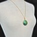 Vintage Locket Necklace with Turquoise and Gold Floral Wallpaper Print