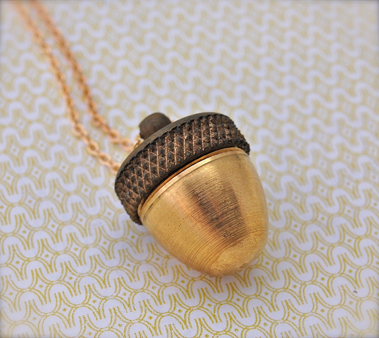 Acorn Canister Locket Ashes Necklace