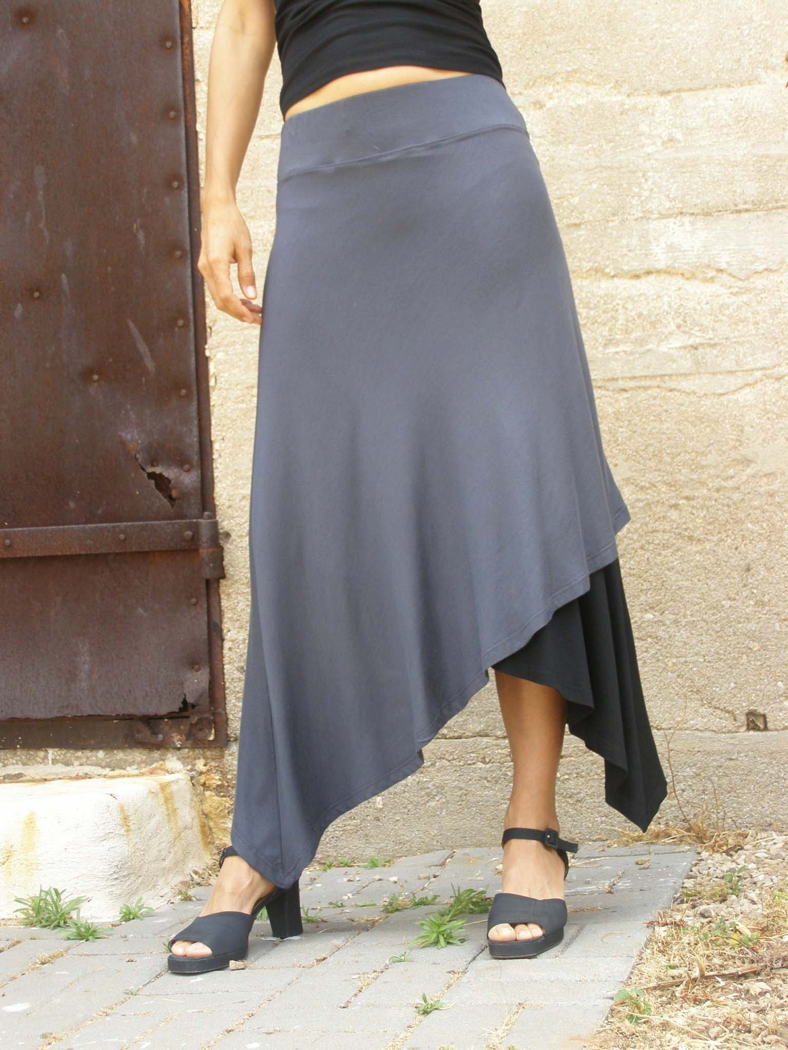 Diagonal womens skirt-Mix and match your favorite colors-3 way skirt-Convertible skirt-Maxi skirt-S M and plus size skirt