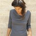 Cowl neck Top-short/midi/long sleeves-Womens top/shirt-made to order-Womens clothing
