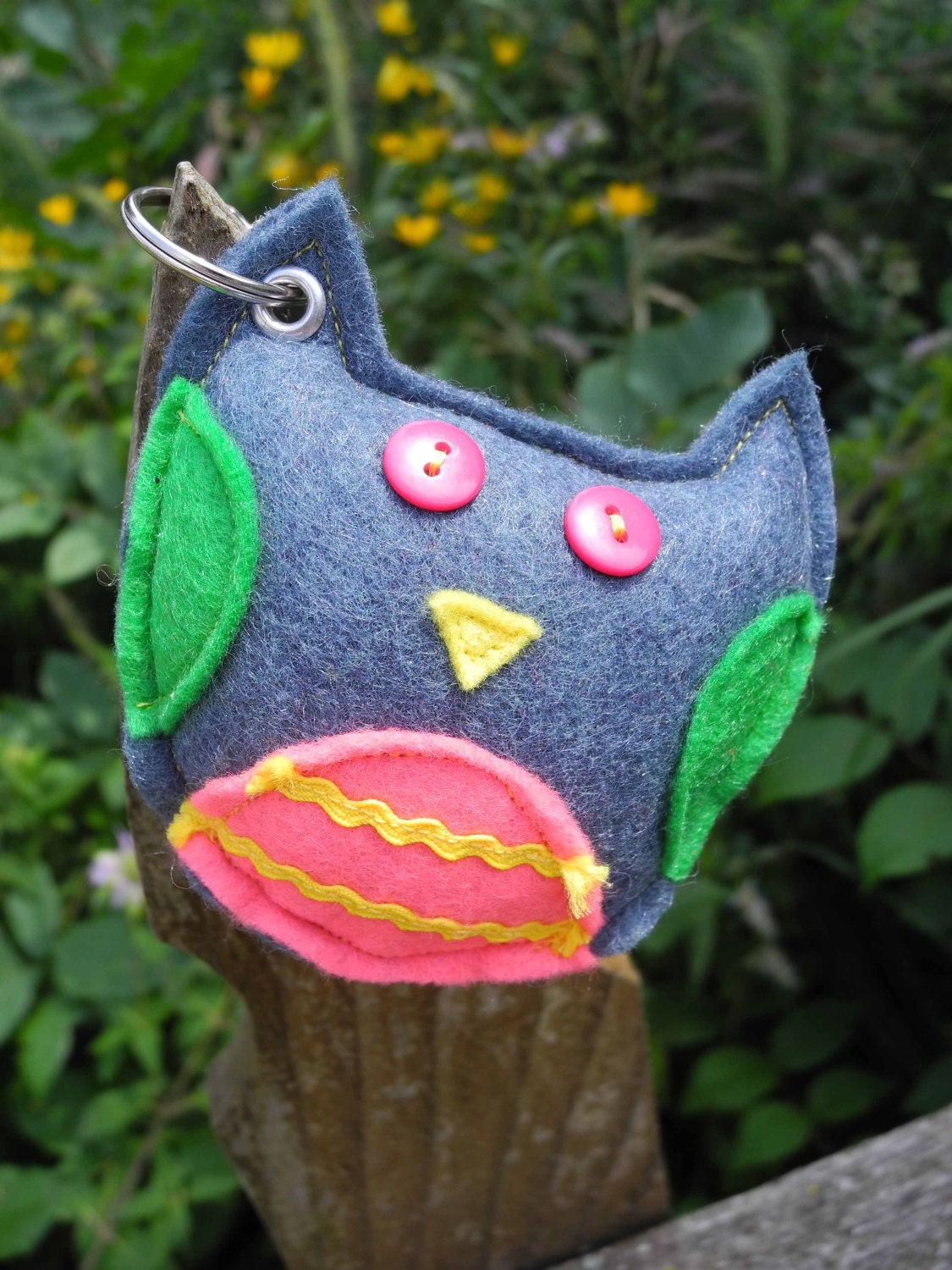 Geraldine, the Owl Keychain