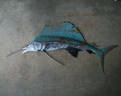 Sailfish Metal Wall Art Fish sculpture  Beach Coastal Tropical Ocean