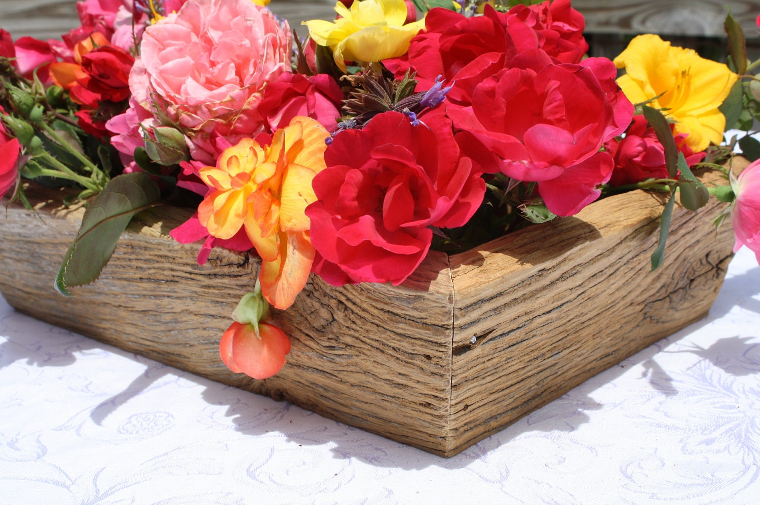 Reclaimed and Recycled Barn Wood Deep Barn Wood Tray, Planter or Bowl