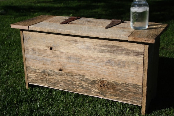 Rustic Barn Wood Storage Chest, Table or Bench