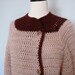 1970s vintage Sweater // Brown and Tan Handknit