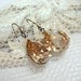 Vintage style earrings, bridal earrings, wedding jewelry with Swarovski golden shadow crystals and antique brass accents, estate style