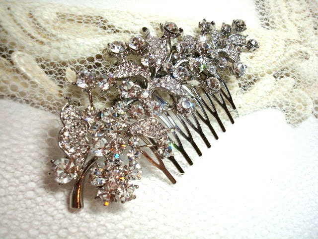 Crystal rhinestone bridal hair comb, wedding jewelry, wedding hair comb, fascinator, head piece