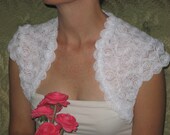 Bridget Anne - Custom Order White Organza Floral  Bolero - Any Size