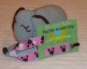 Pacifier Keeper Clip - Minnie Mouse  - works for sophie la giraffe and other teething toys
