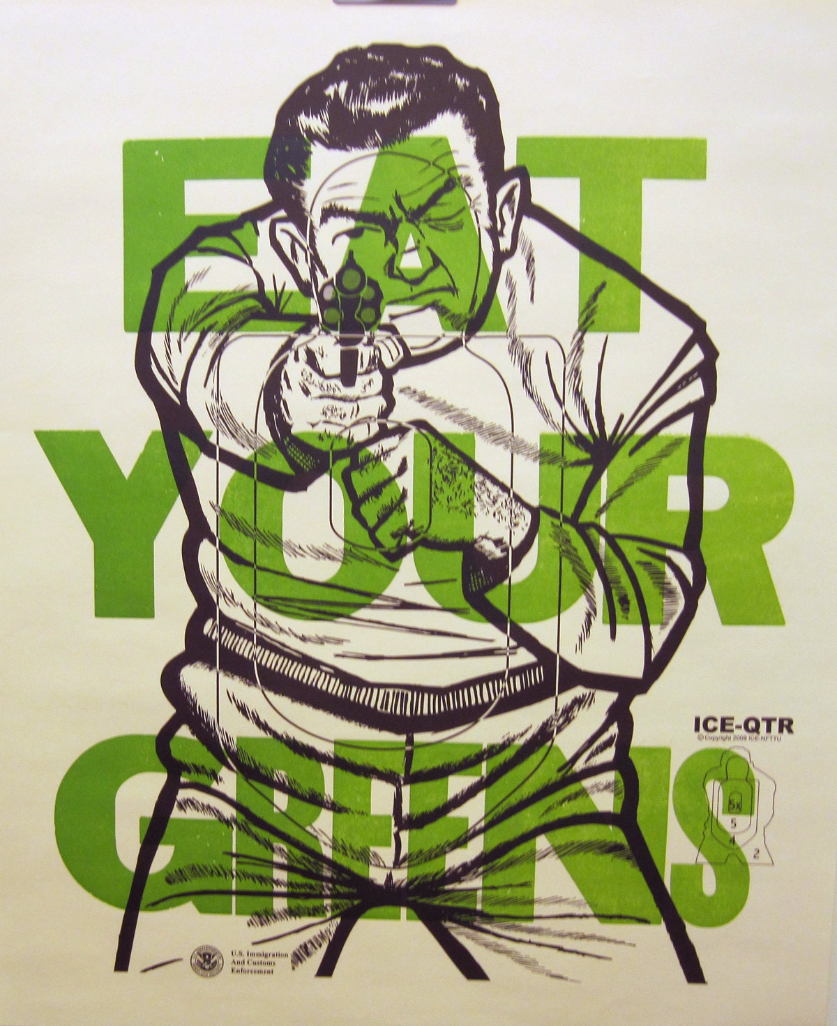 EAT YOUR GREENS --Letterpress Broadside