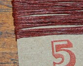 5 yards RUST waxed Irish Linen thread