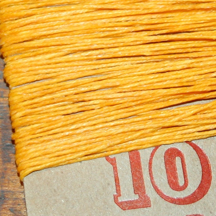 10 yards AUTUM YELLOW waxed Irish linen thread