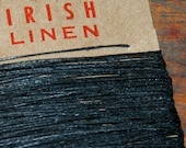 25 yards of BLACK waxed Irish linen thread