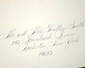 Wedding Calligraphy Invitation Envelope Addressing, Spencerian Style Dip Pen and Ink