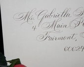 Calligraphy Wedding Envelope Addressing, Bickham Script, Dip Pen and Ink