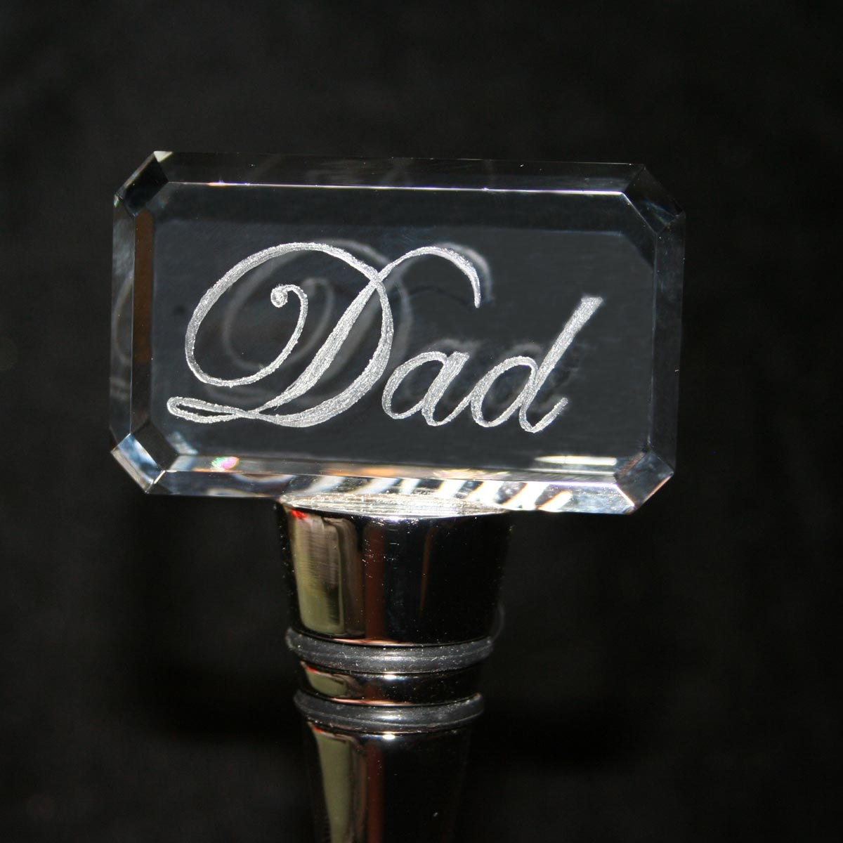 Wine Bottle Stopper, Personalized and Hand Engraved Calligraphy, gift or favor