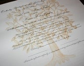Wedding Certificate, Personalized Marriage Scroll Deposit, Custom Hand Painted