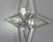 Stained Glass Suncatcher - Clear Beveled North Star
