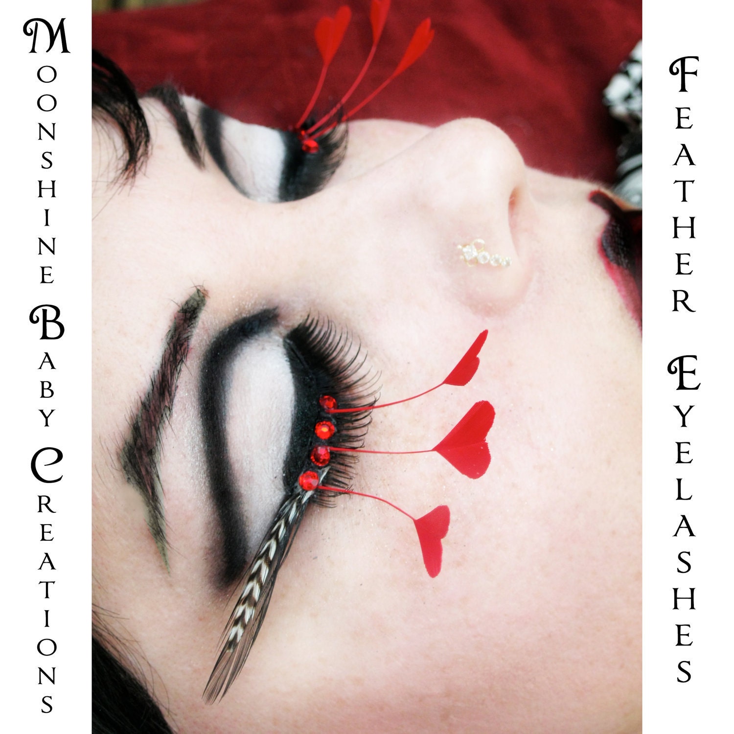 RESERVED for Angela - Two Style Eyelash Bundle: Queen of Hearts & Heart of Darkness