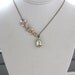 A Cascading Orchid Flower, Yellow Jonquil Glass Jewel Vintage Style Necklace.  Wedding Jewelry. Bridesmaid Gift Ideas. Maid Of Honour.