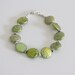 Bracelet - Green BIWA Coin Pearls - Sterling Silver Accents