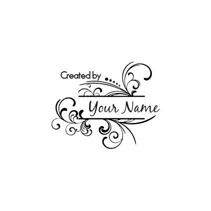 Handle Mounted Personalized custom made rubber stamps C18