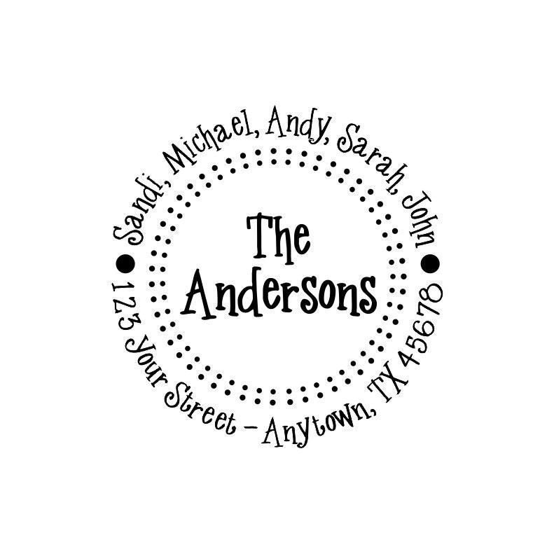 Personalized Custom Made Return Address Rubber Stamps R49