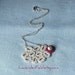 Pretty Crochet Necklace. Sterling Silver Chain. Hypoallergenic. Comes with Custom Crocheted Pouch. Pink Pearl. Stylish