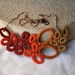 Saffron Leaves Crochet Necklace