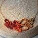 Saffron Leaves Crochet Necklace