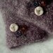 Handknit Mittens felted wool with Vintage Buttons