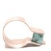 Aluminium minimalist ring with craved blue stone