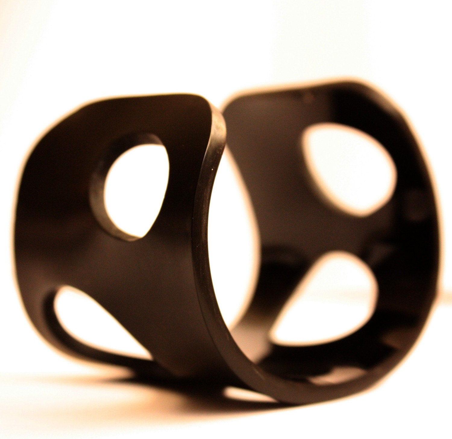 Bubbles Black Acrylic Cuff