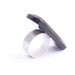 Black Faceted ring - adjustable ring in aluminium