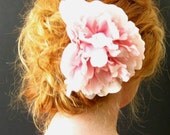 Soft Pink Peony Hair Clip