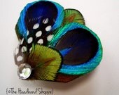 COCO - Sweet and Petite Peacock Feather Hairclip
