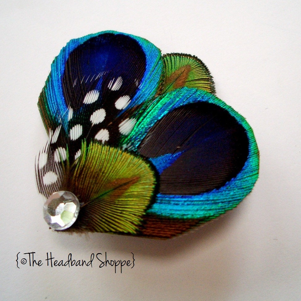 COCO - Sweet and Petite Peacock Feather Hairclip