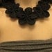 Eco Friendly Felt Flower Bib Necklace - Oatmeal