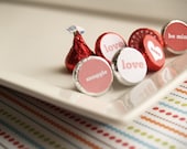 As seen on The Huffington Post.....PRINTABLE DIY candy kiss stickers for Valentine's Day